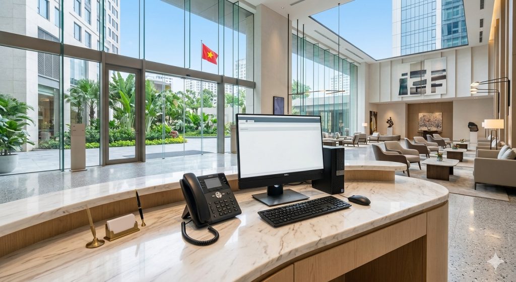 Điện thoại bàn IP đa chức năng cho lễ tân