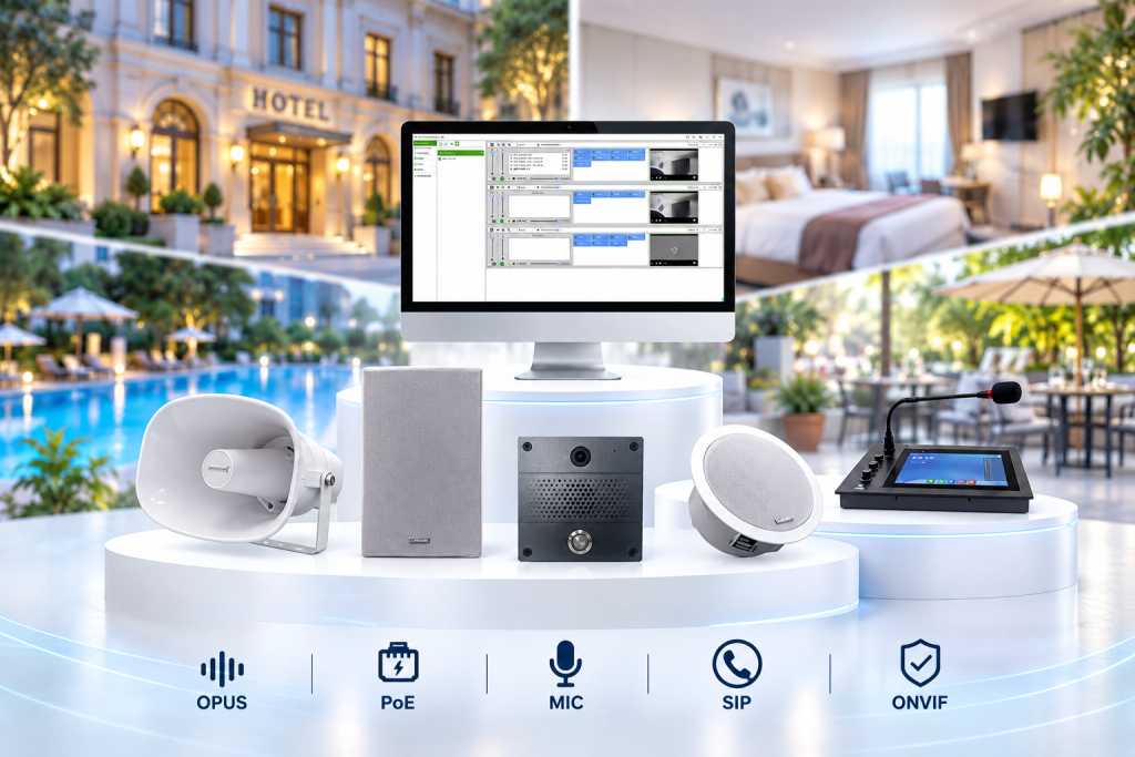 Lắp đặt hệ thống âm thanh IP Audio thông báo công cộng