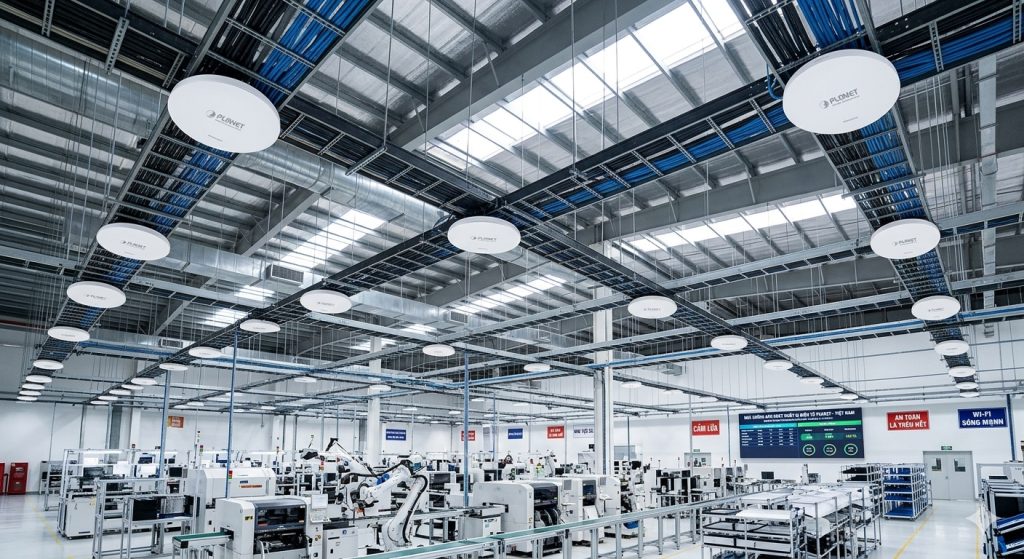 Giải pháp mạng WiFi với khả năng kết nối linh hoạt cho nhà xưởng